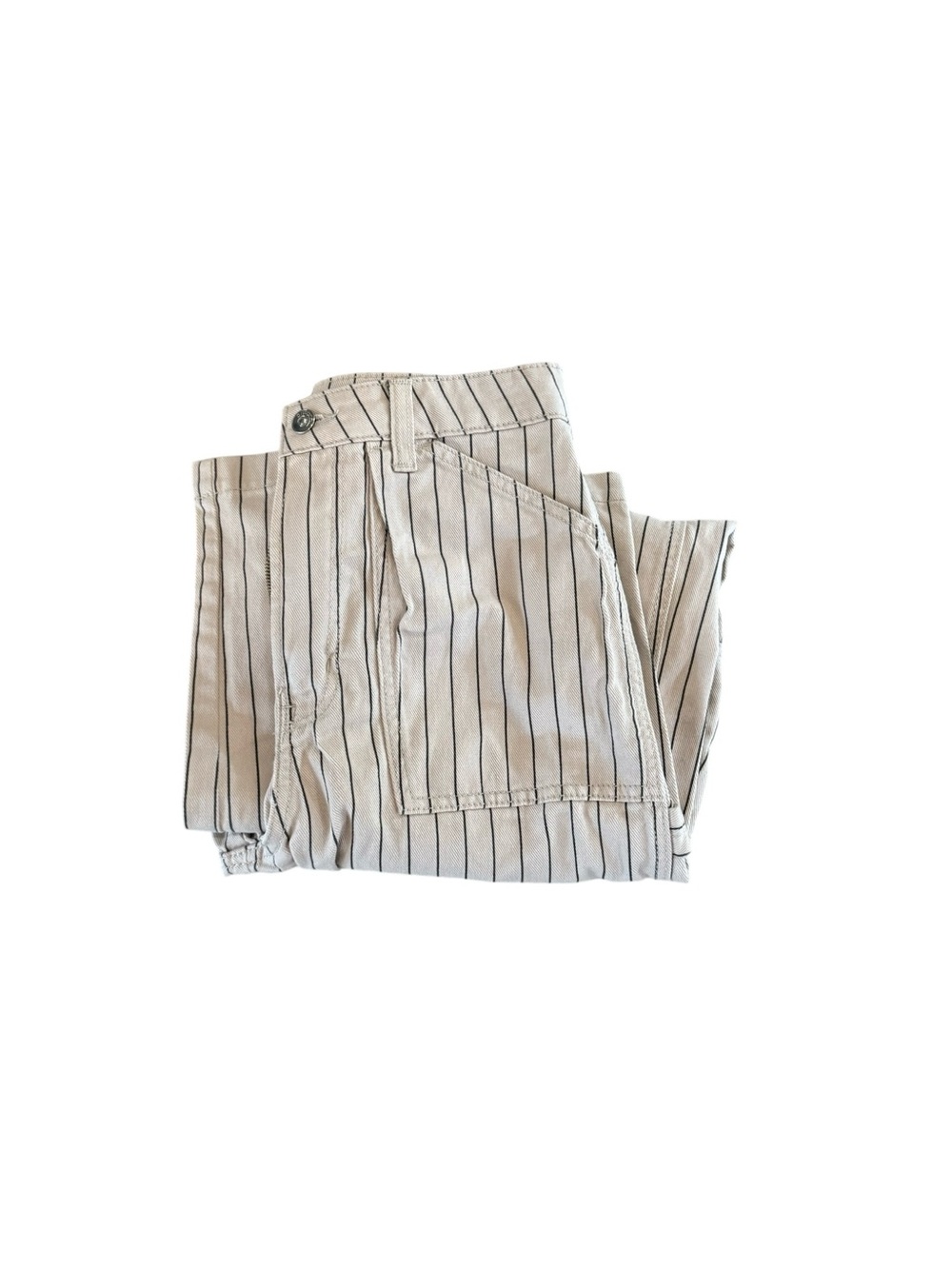 H&M Cream Pinstripe Boot Cut Pants